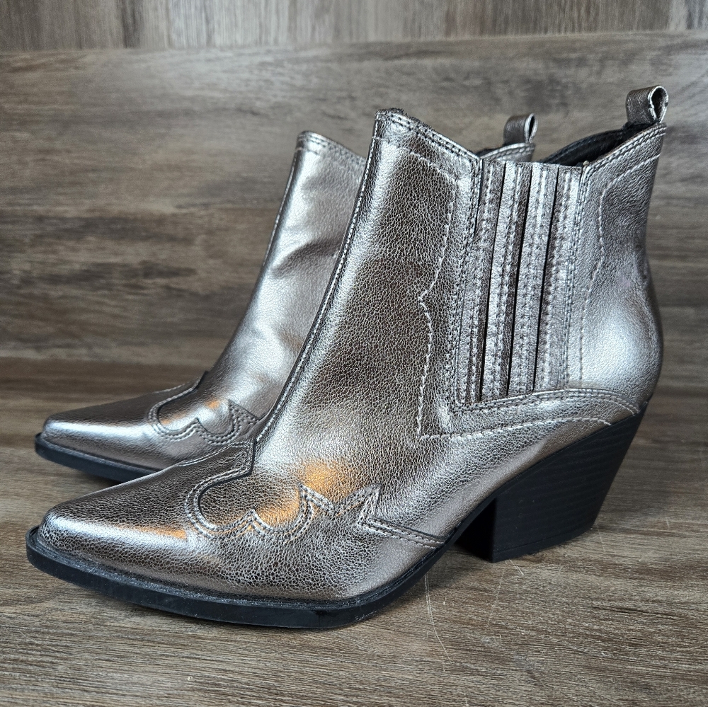 Metallic Ankle Boots